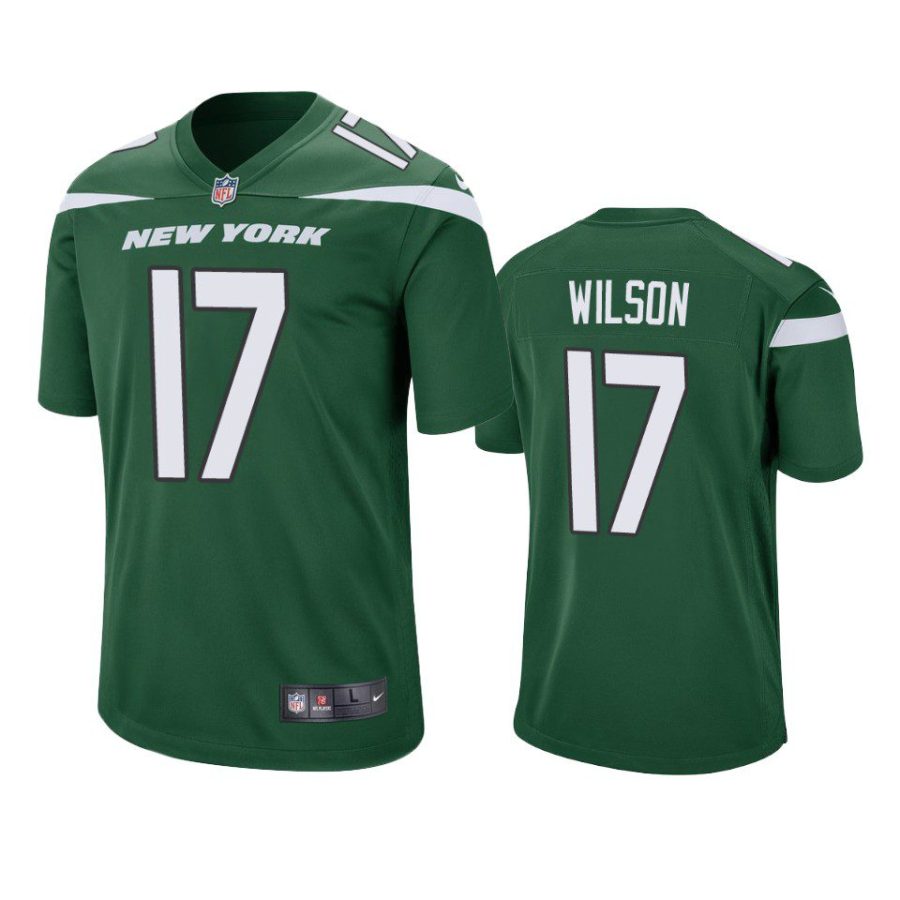 garrett wilson jets green game jersey