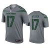 garrett wilson jets inverted legend gray jersey