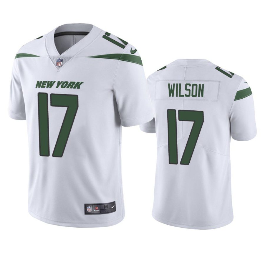 garrett wilson jets white vapor limited jersey