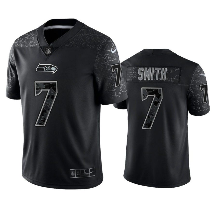 geno smith seahawks black reflective limited jersey