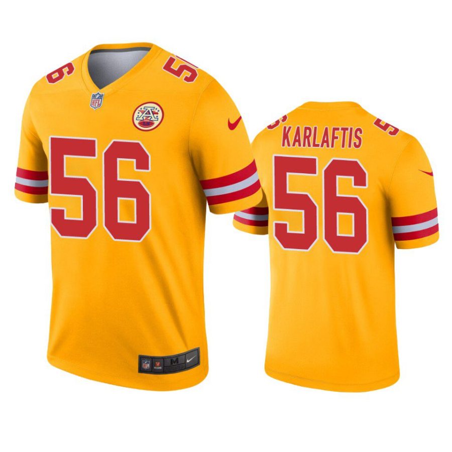 george karlaftis chiefs inverted legend gold jersey