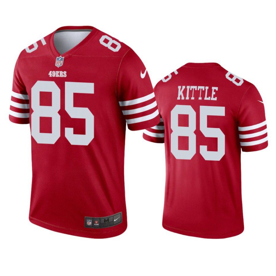 george kittle 49ers scarlet legend jersey