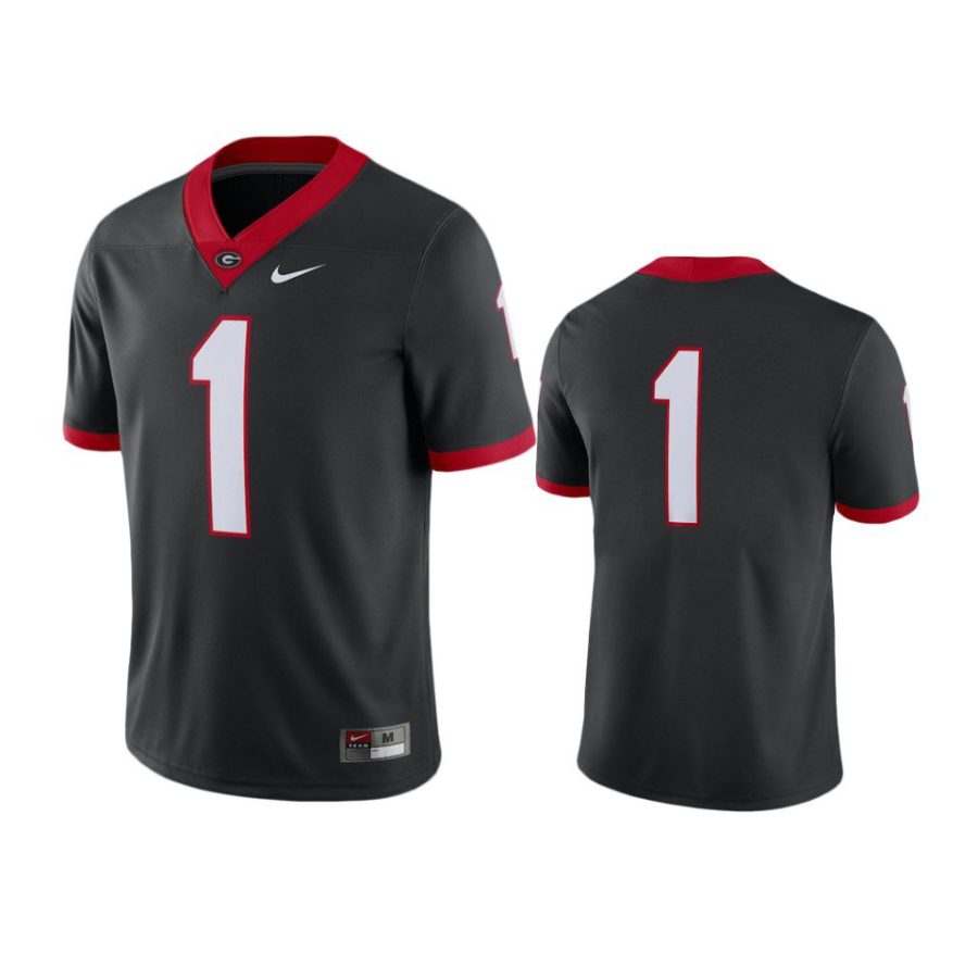 georgia bulldogs 1 black game jersey