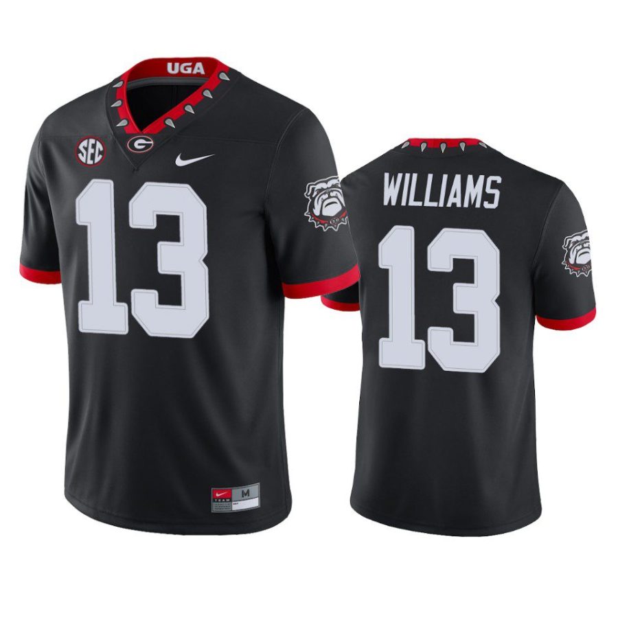 georgia bulldogs mykel williams black game jersey