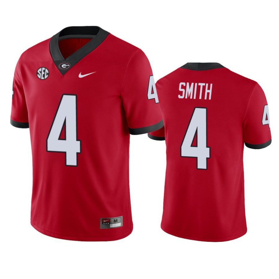 georgia bulldogs nolan smith red game jersey