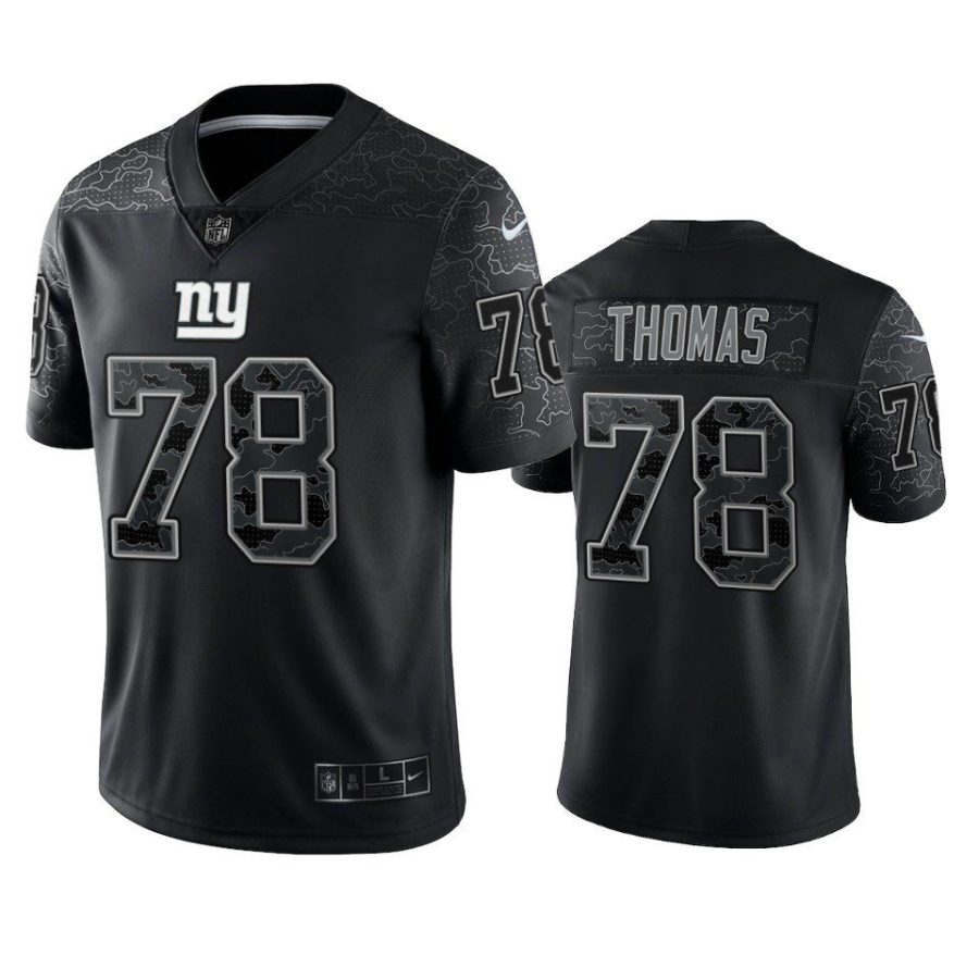giants andrew thomas black reflective limited jersey
