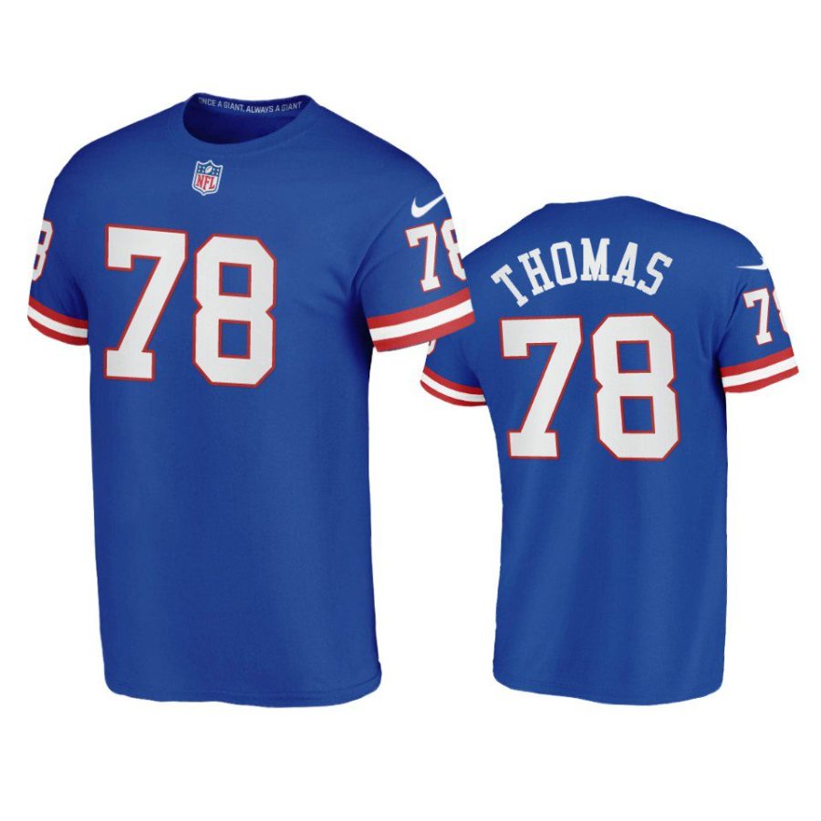 giants andrew thomas royal classic t shirt