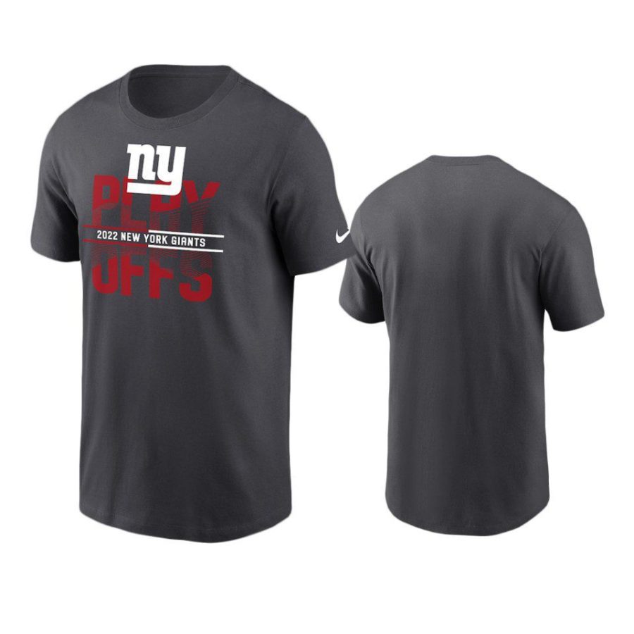 giants anthracite 2022 nfl playoffs t shirt