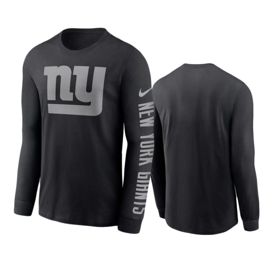 giants black rflctv name logo t shirt