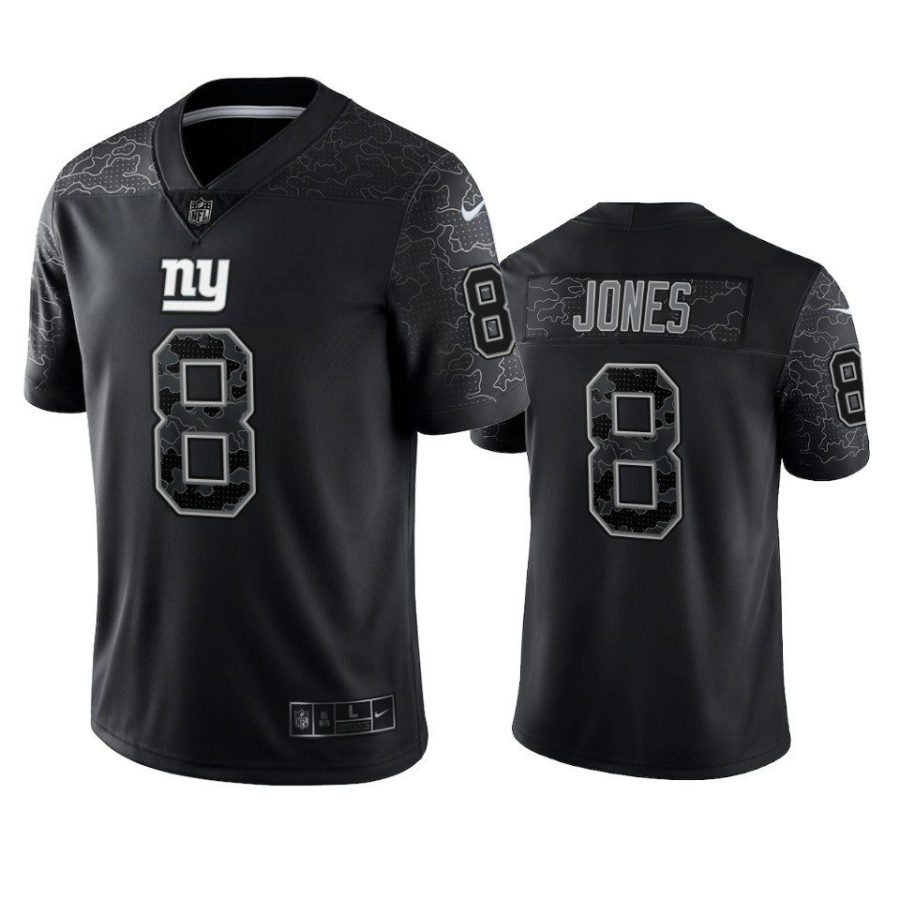 giants daniel jones black reflective limited jersey