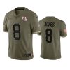 giants daniel jones olive limited 2022 salute to service jersey