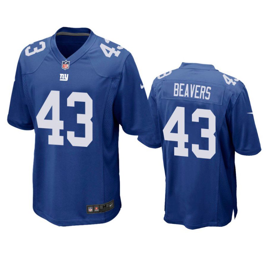 giants darrian beavers game royal jersey