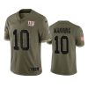 giants eli manning olive limited 2022 salute to service jersey