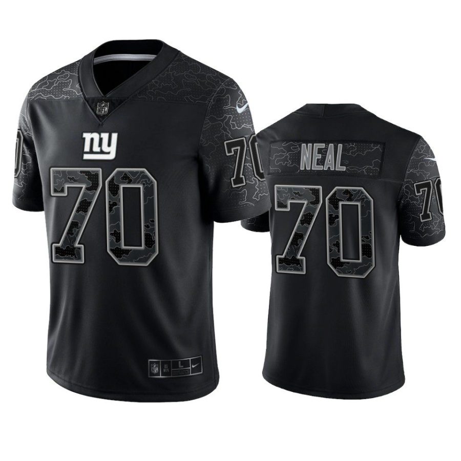 giants evan neal black reflective limited jersey