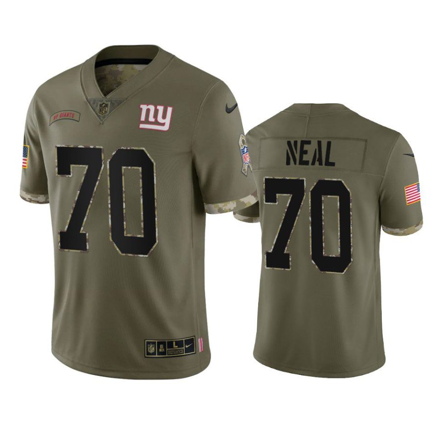 giants evan neal olive limited 2022 salute to service jersey