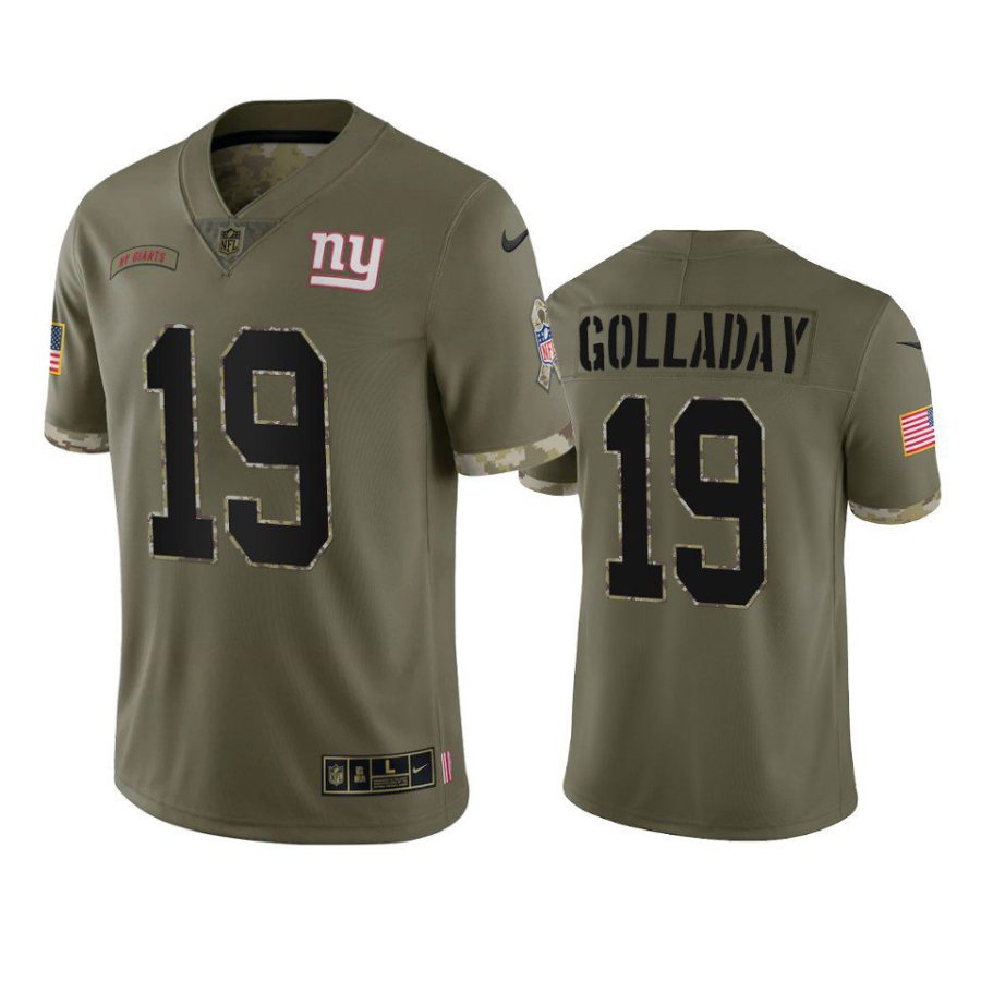 giants kenny golladay olive limited 2022 salute to service jersey