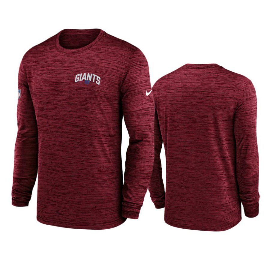 giants red velocity athletic stack long sleeve t shirt