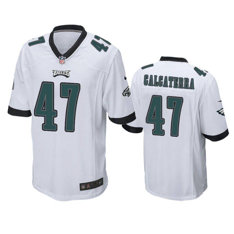 grant calcaterra eagles white game jersey