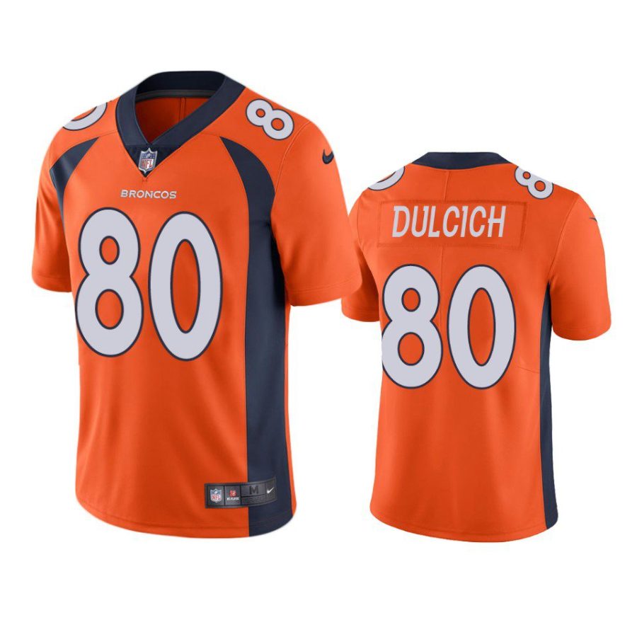 greg dulcich broncos orange vapor jersey