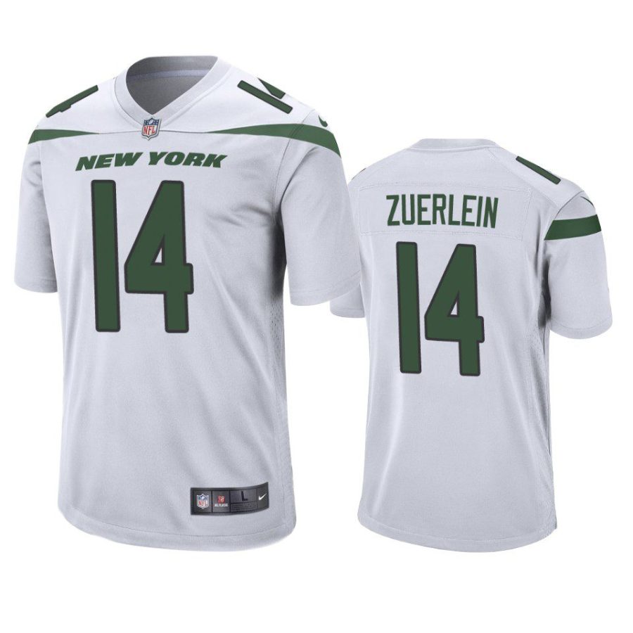 greg zuerlein jets white game jersey