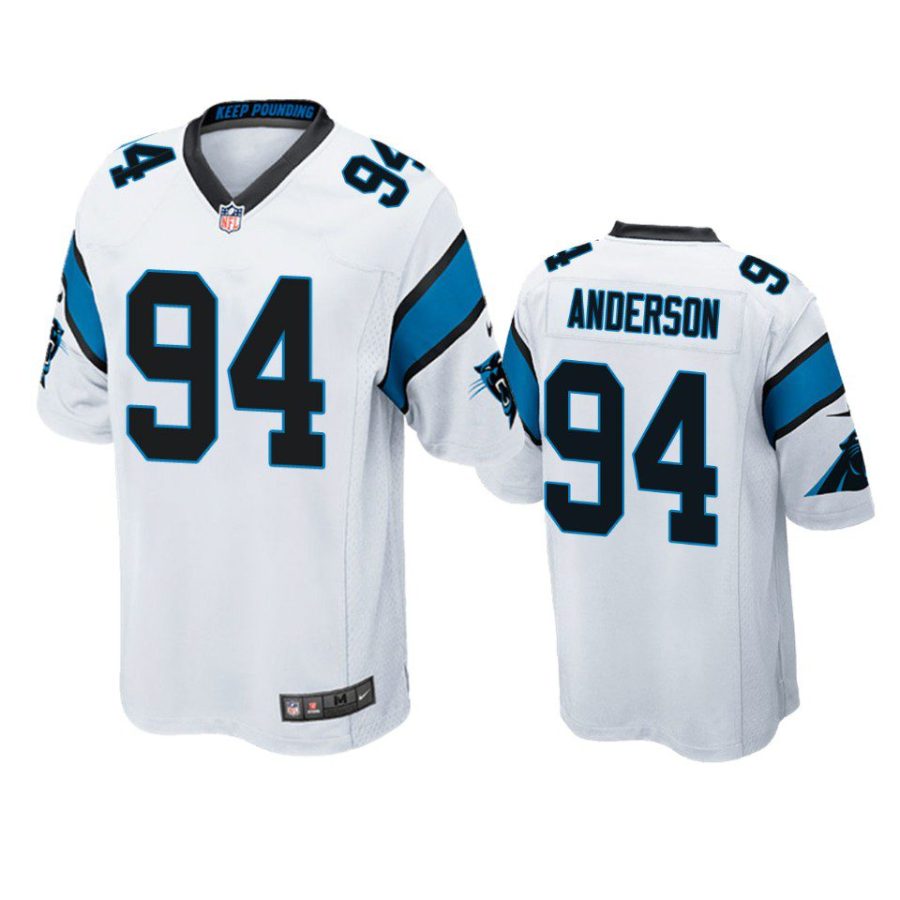 henry anderson panthers white game jersey