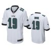 ian book eagles white game jersey