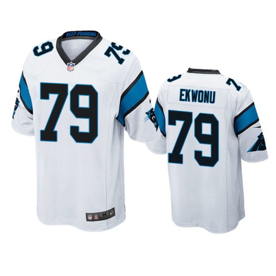 ikem ekwonu panthers white game jersey