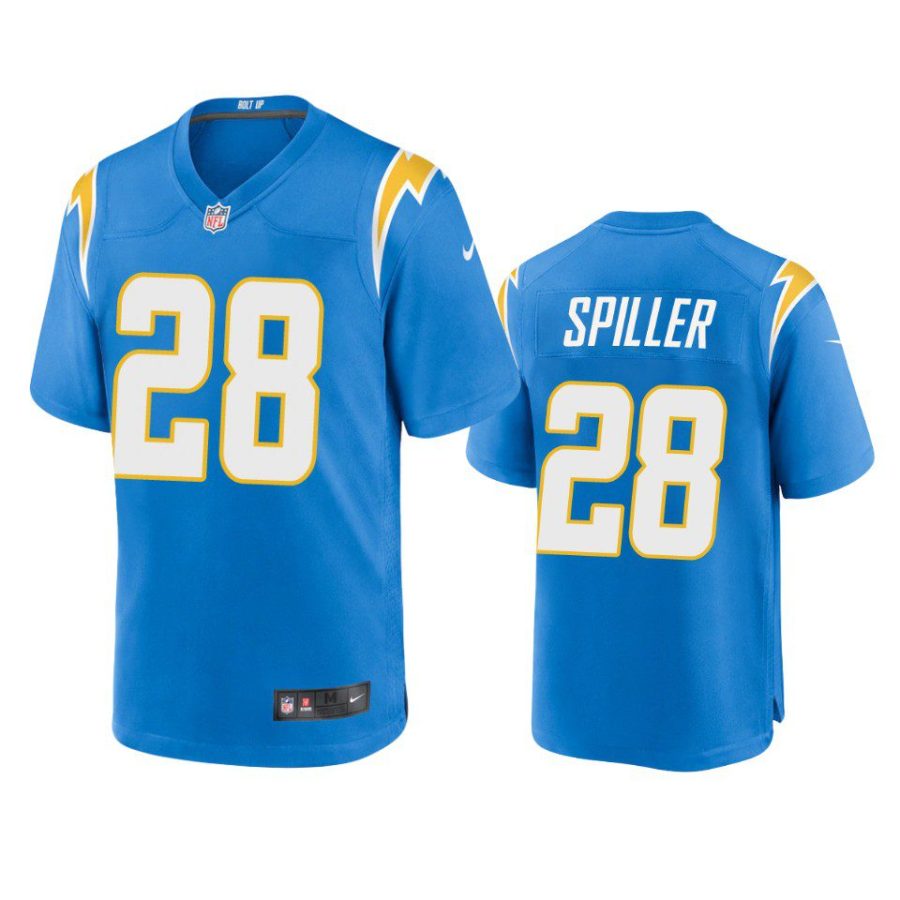 isaiah spiller chargers game powder blue jersey