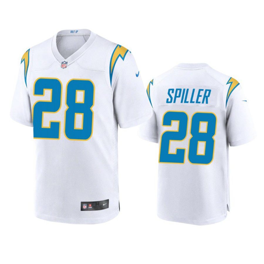 isaiah spiller chargers game white jersey