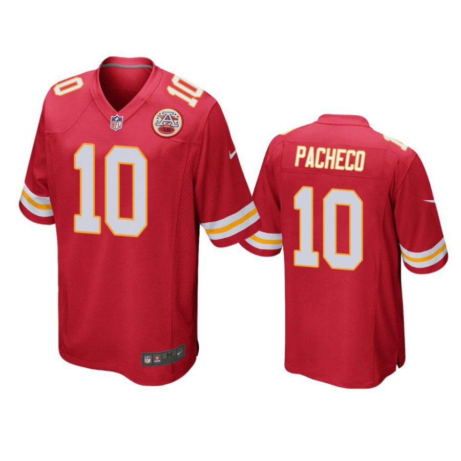 isaih pacheco chiefs red game jersey