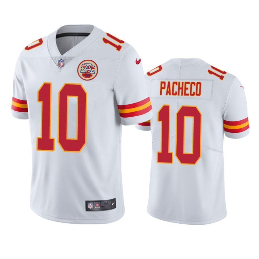 isaih pacheco chiefs white vapor jersey