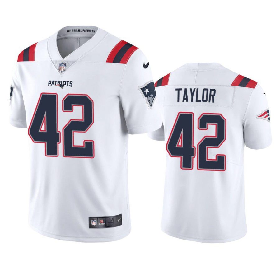 j.j. taylor patriots white vapor jersey