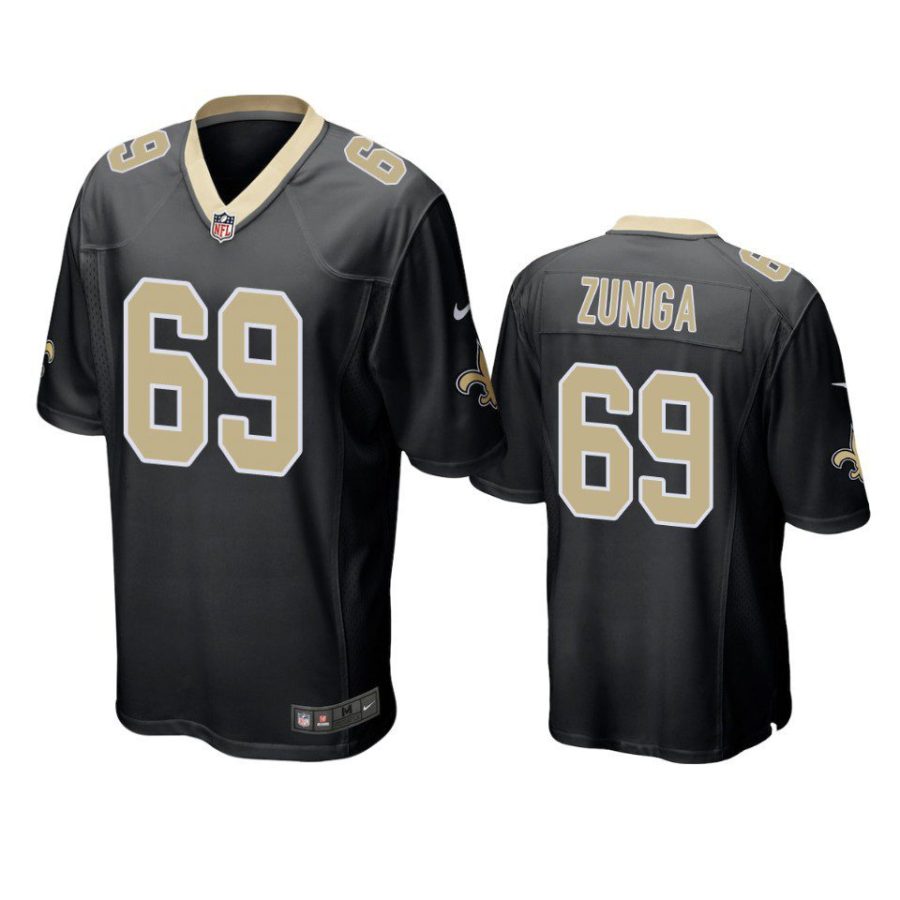 jabari zuniga saints game black jersey