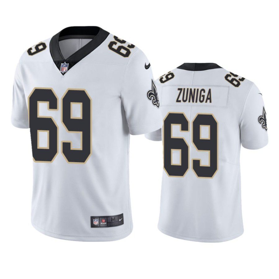 jabari zuniga saints vapor limited white jersey