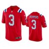 jabrill peppers patriots red alternate game jersey