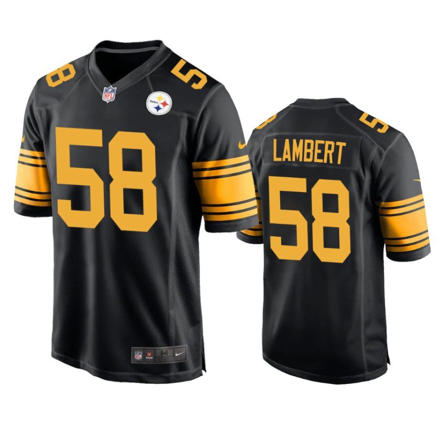 jack lambert steelers black alternate game jersey