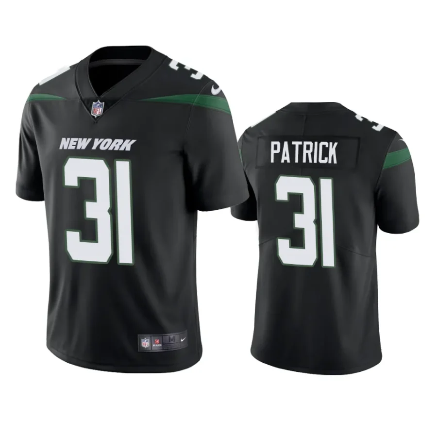 jacques patrick jets jersey black vapor limited