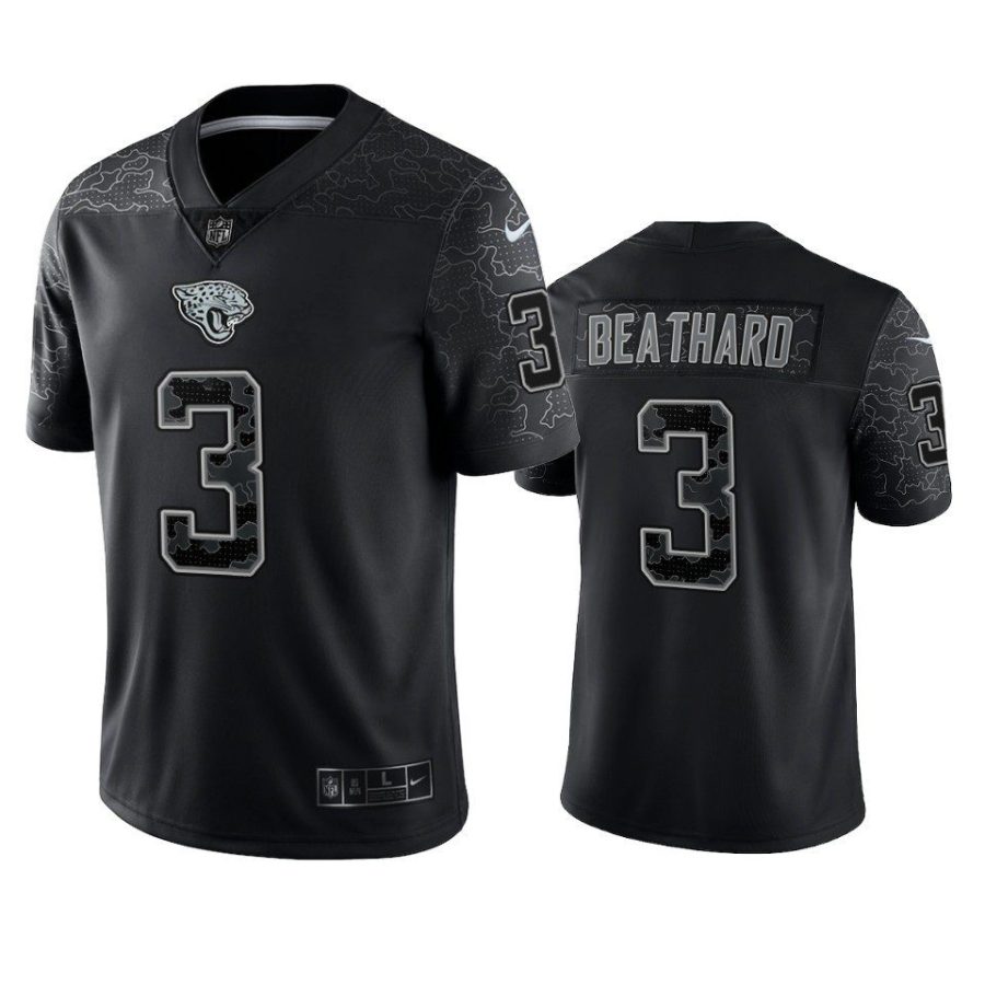 jaguars c.j. beathard black reflective limited jersey