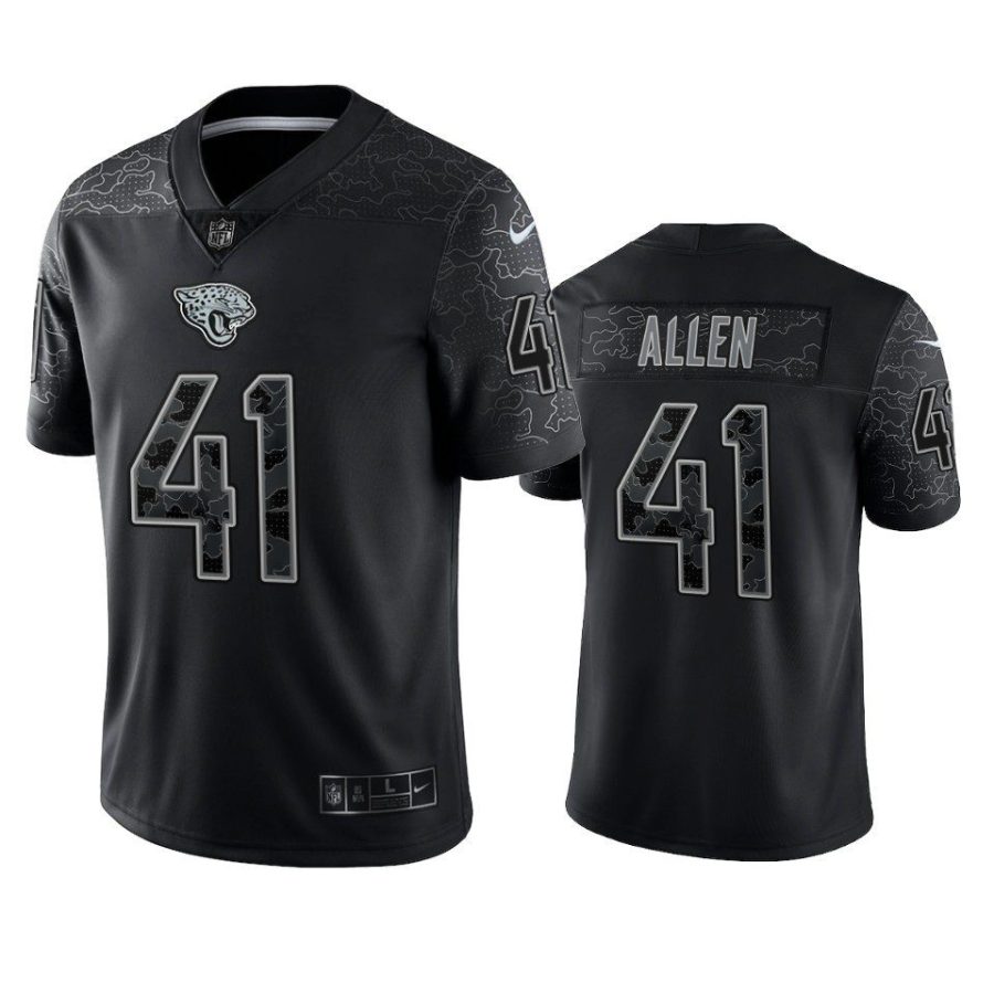 jaguars josh allen black reflective limited jersey