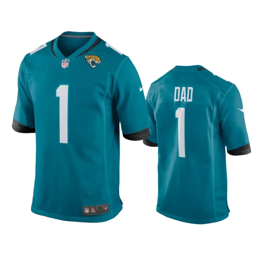 jaguars teal number 1 dad jersey