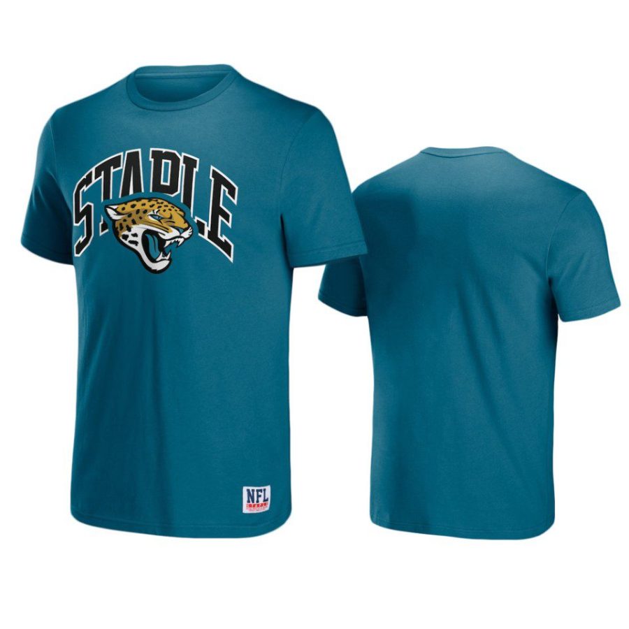 jaguars teal staple logo lockup t shirt