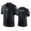 jaguars travis etienne black reflective limited jersey