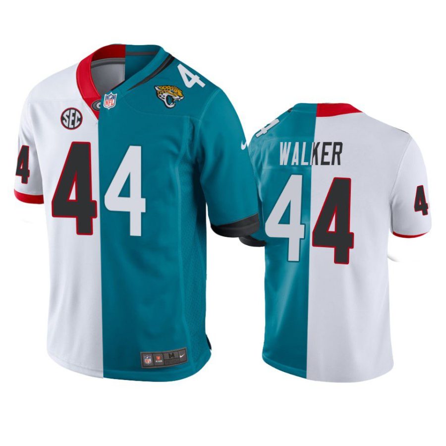 jaguars travon walker teal white 2022 nfl draft jersey