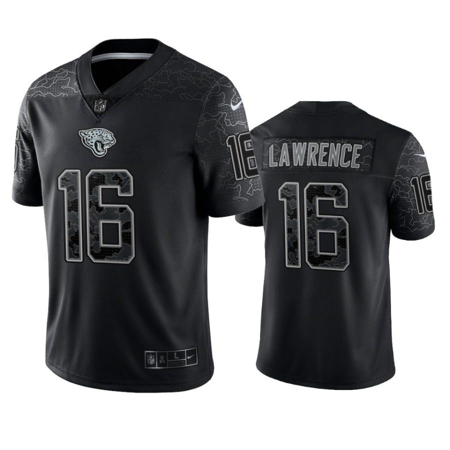 jaguars trevor lawrence black reflective limited jersey