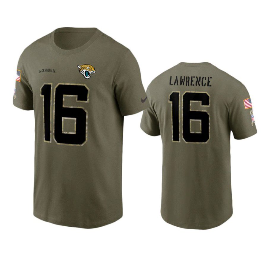 jaguars trevor lawrence olive 2022 salute to service t shirt