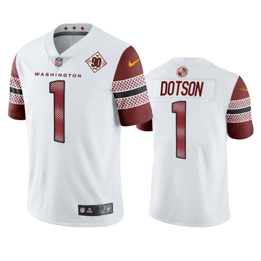 jahan dotson commanders white 90th anniversary limited jersey