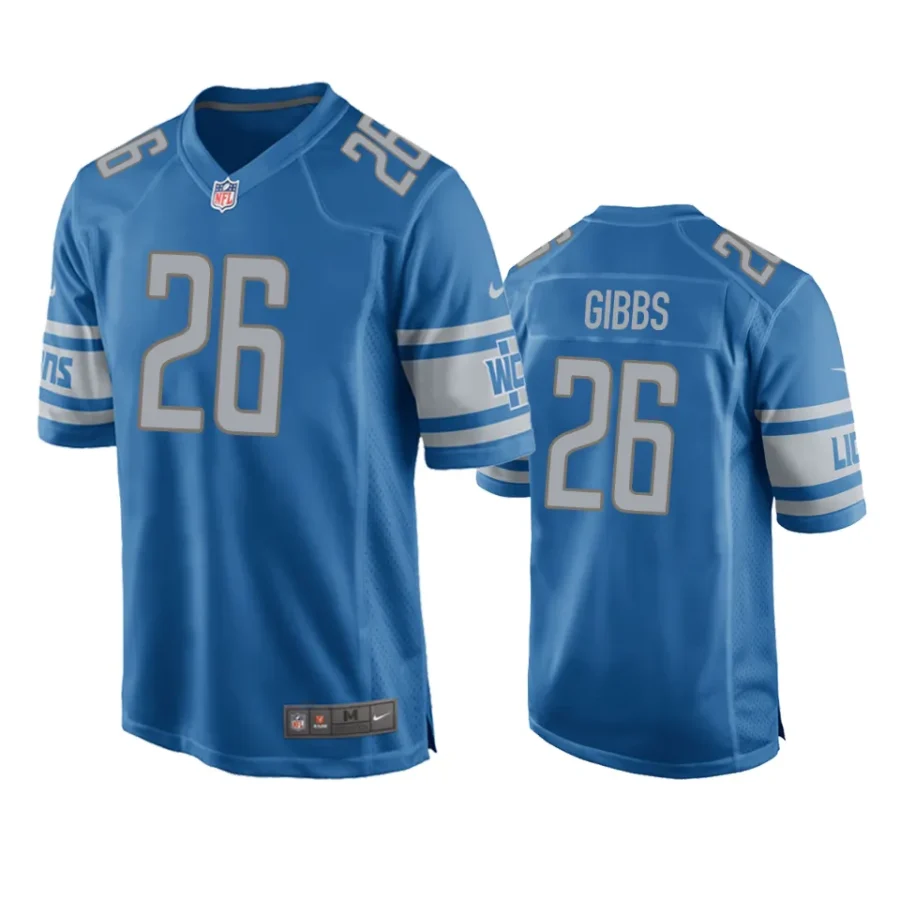 jahmyr gibbs lions blue game jersey