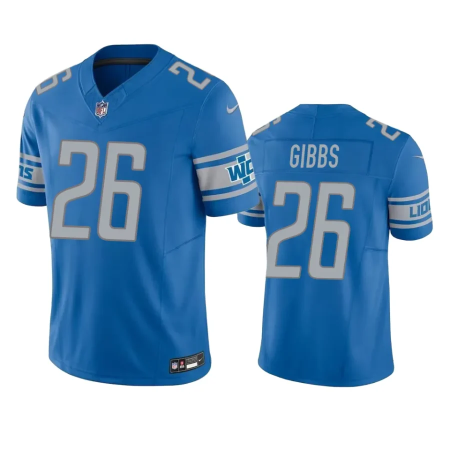 jahmyr gibbs lions vapor f.u.s.e. limited blue jersey