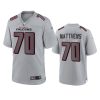 jake matthews falcons atmosphere fashion game gray jersey