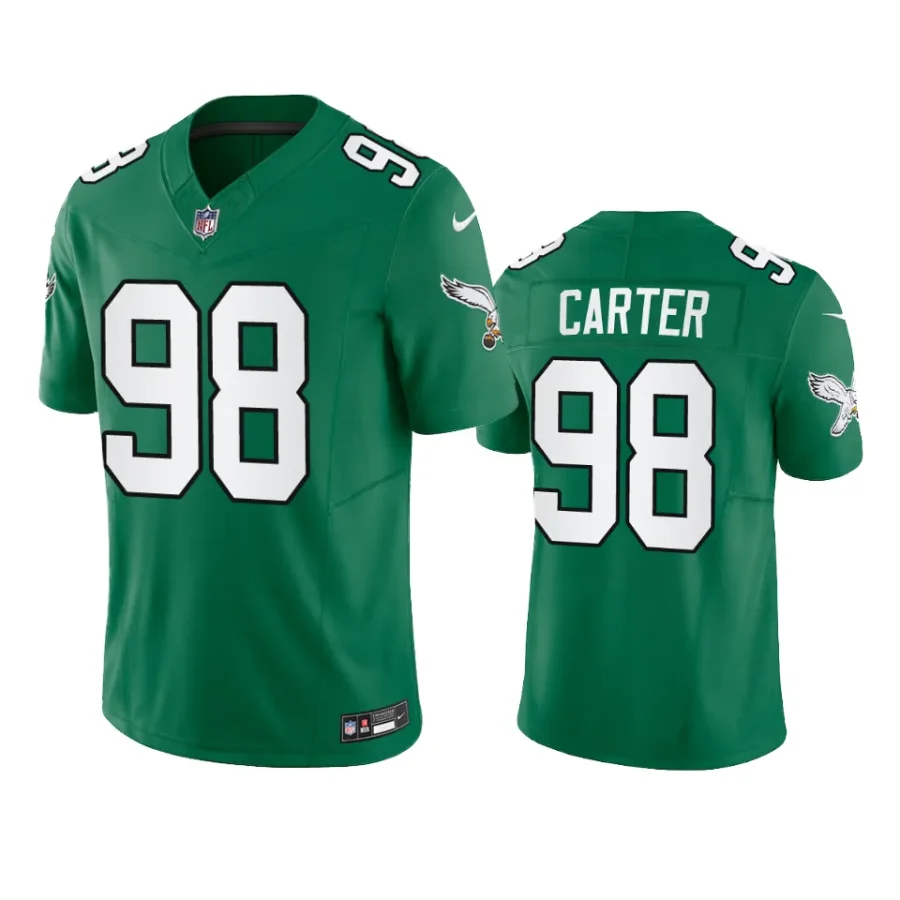 jalen carter eagles kelly green alternate limited jersey